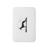 Tapis De Bain Azawakh Chien - Halloween Lune Silhouette Classiqu (Devant (Vertical))