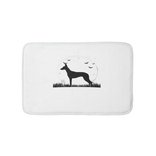 Tapis De Bain Azawakh Chien - Halloween Lune Silhouette Classiqu (Devant)