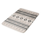 Tapis De Bain Aztec Brown Crème Noire Mixte Motifs Plage Motif (Angle)