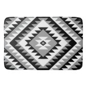 Tapis De Bain Aztec Diamond Motif Design noir blanc gris (Devant)