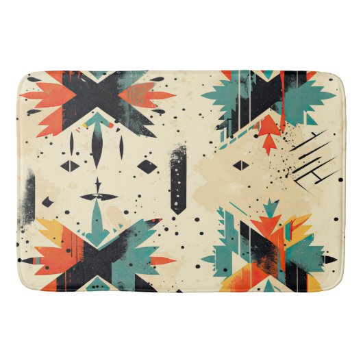 Tapis De Bain aztec motif moderne quniquet élégant (Devant)