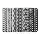 Tapis De Bain Aztec Motif stylisé noir et blanc (Devant)