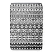 Tapis De Bain Aztec Motif stylisé noir et blanc (devant Vertical)