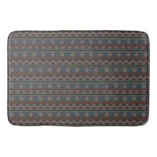 Tapis De Bain Aztec Native American Geometry Design Mat