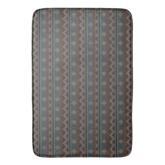 Tapis De Bain Aztec Native American Geometry Design Mat (devant Vertical)