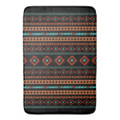Tapis De Bain Aztec Rusts Turquoise Noir Motifs mélangés Motif (devant Vertical)