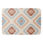 Tapis De Bain Aztec Style Motif Big Motif Blue Crm Terracottas (Devant)