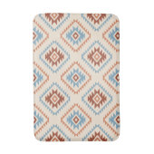 Tapis De Bain Aztec Style Motif Motif Blue Crm Terracottas (Devant (Vertical))