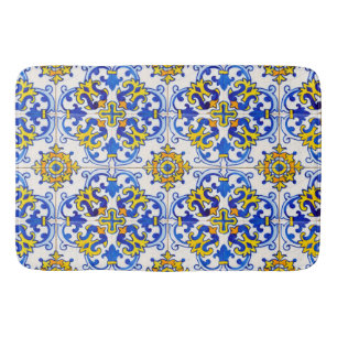 Tapis De Bain Azulejo Portugais Carrelage Traditionnel Sur