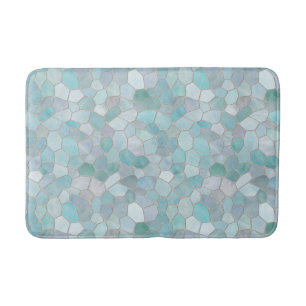Tapis De Bain Azur Verdigris Mosaic