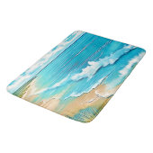 Tapis De Bain Azure Beach Calme Design (Angle)