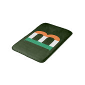 Tapis De Bain B Monogramme superposé sur le drapeau irlandais bm (Angle)