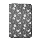 Tapis De Bain B&W Cute Doodle Halloween Motif (Devant (Vertical))