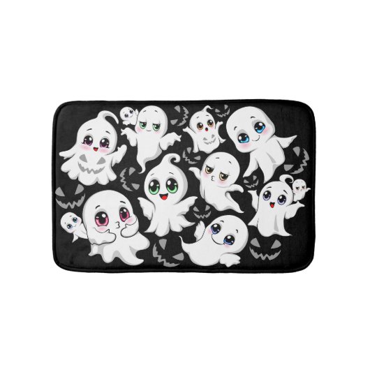Tapis De Bain Baby Ghosts Éffrayant mignon Halloween humeur (Devant)