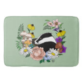 Tapis De Bain Badger Wild. Fleurs de champignons vert (Devant)