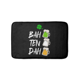 Tapis De Bain BAH TEN DAH Funny St Patrick s Day Bière Bartender