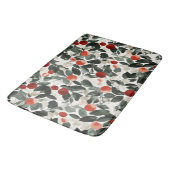 Tapis De Bain Baies rouges vertes de Noël (Angle)
