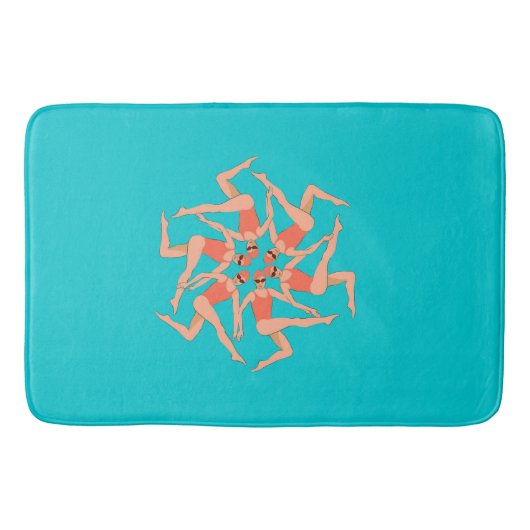 Tapis De Bain Baigneurs - Chorégraphie de natation synchronisée (Devant)