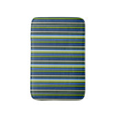 Tapis De Bain Baignoire à rayures bleu et vert (Devant (Vertical))
