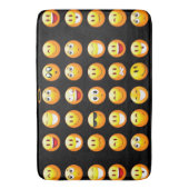 Tapis De Bain baignoire noire émojis (devant Vertical)