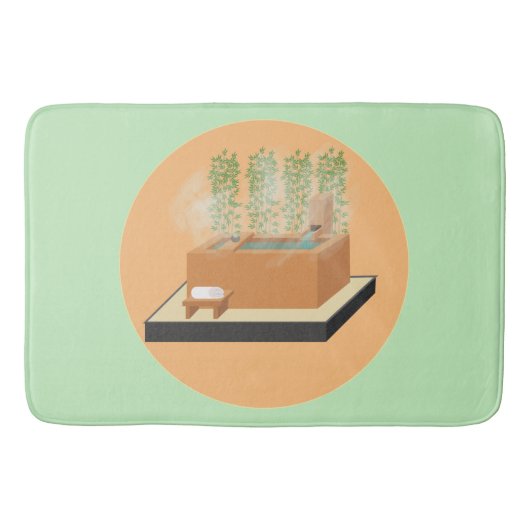 Tapis De Bain Baignoire Zen Ofuro avec bambou (Devant)