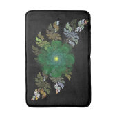 Tapis De Bain Bain à fleurs fractales vert (Devant (Vertical))