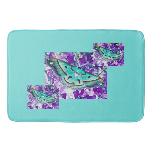 Tapis De Bain Bain à papillon bleu (Devant)