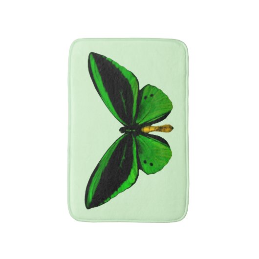 Tapis De Bain Bain à papillon vert (Devant (Vertical))