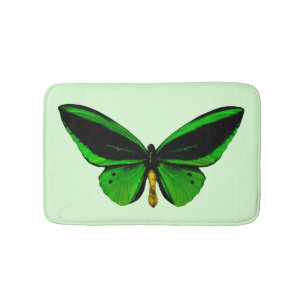 Tapis De Bain Bain à papillon vert