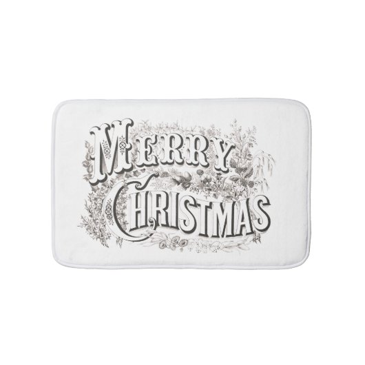 TAPIS DE BAIN BAIN AVEC "MERRY CHRISTMAS" VINTAGE (Devant)