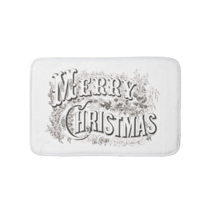 TAPIS DE BAIN BAIN AVEC VINTAGE "MERRY CHRISTMAS"