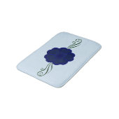 Tapis De Bain Bain bleu à fleur d'anémone (Angle)