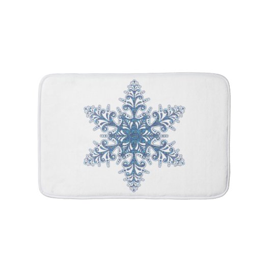 Tapis De Bain Bain de bain bleu à neige (Devant)
