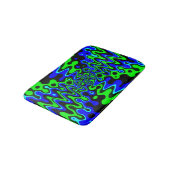 Tapis De Bain Bain de bain bleu et vert psychédélique (Angle)