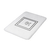 Tapis De Bain Bain de bain monogramme blanc et noir (Angle)