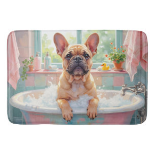 Tapis De Bain Bain de Bouledogue Français Décoration de salle de