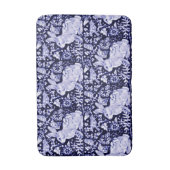 Tapis De Bain Bain d'oiseaux bleu et blanc lapin Mat Dedham Navy (Devant (Vertical))