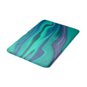 Tapis De Bain Bain en marbre blanc bleu et vert (Angle)