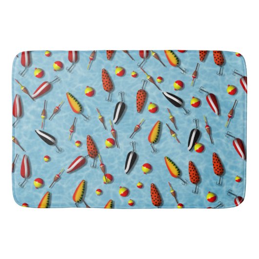 Tapis De Bain Bain Mat - Bobs de pêche et leurres (Devant)