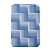 Tapis De Bain Bain Mat - Carreaux de Blue Ombre Stripes (Devant (Vertical))