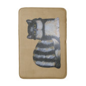 Tapis De Bain Bain Mat - Fluffy Black and White Tabby (Devant (Vertical))