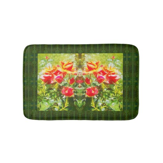 Tapis De Bain Bain Mat Orange Roses (Devant)