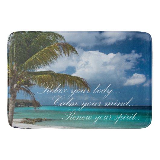 Tapis De Bain Bain Mat/Plage tropicale avec devis (Devant)