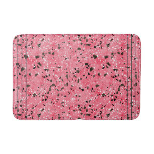 Tapis De Bain Bain Mat Terrazzo Plancher (rose et noir)