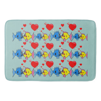 Tapis De Bain Baiser le poisson dans le bain amoureux