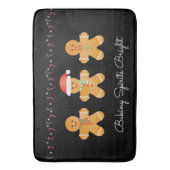 Tapis De Bain Baking Spiritueux Bright Gingerbread Hommes (devant Vertical)