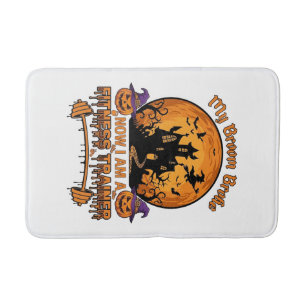 Tapis De Bain Balai Casse Entraîneur de Fitness Halloween Sorciè