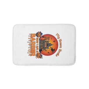 Tapis De Bain Balai de coiffeur Casse la citrouille d'Halloween