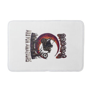Tapis De Bain Balais Amateurs Grim Reaper Moto Halloween R