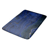Tapis De Bain Balayages d'Agate Bleu Lapis (Angle)